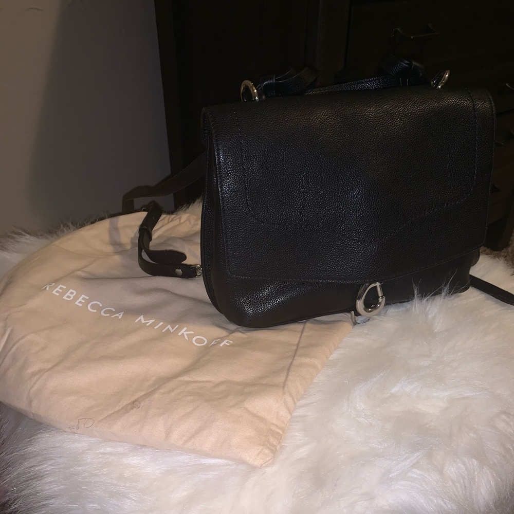 Black Leather Backpack